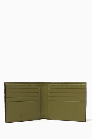 Bi-fold Wallet in Intrecciato Leather