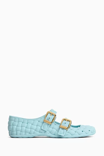 Army Mary Jane Ballet Flats in Intreccio Rubber