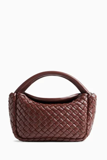 حقيبة كوبل صغيرة بيد علوية جلد مجدول