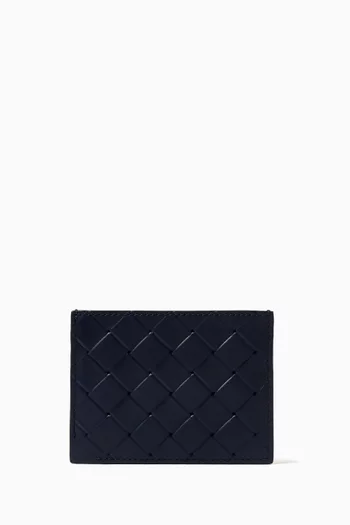 Stamp Credit Card Case in Embossed Calfskin