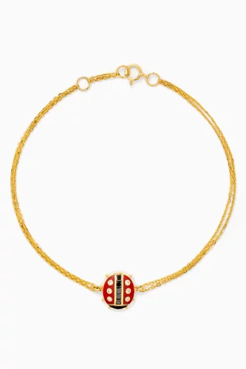 Love Bug Diamond Bracelet in 18kt Yellow Gold