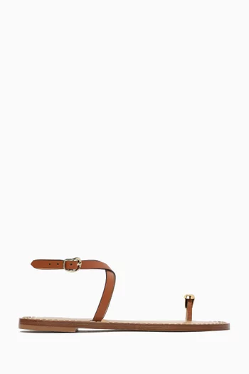Kigali Flat Sandals in Leather