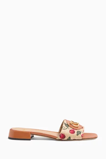 VLogo Cherryfic Sandals in Raffia Jacquard
