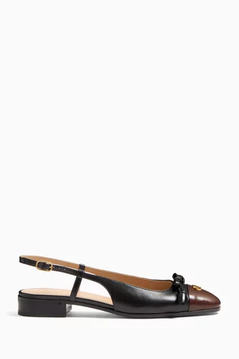 Valet Du Roi Kid 25 Slingback Pumps in Leather