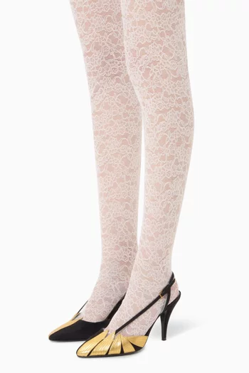 Foliefoliage 90 Slingback Pumps in Suede