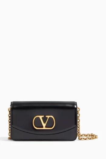 Vain Clutch Bag in Shiny Calfskin Leather