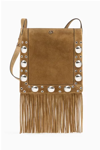 Fringe Shoulder Bag in Nellcôte Suede