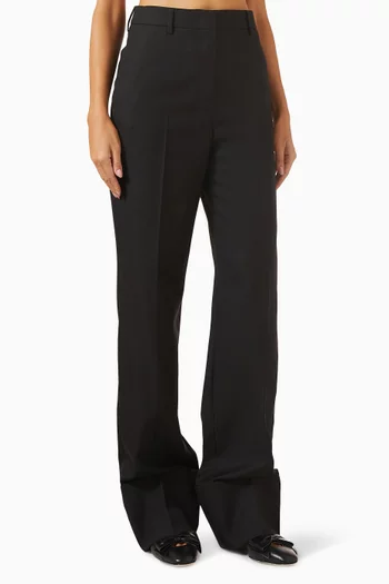 Straight-leg Pants in Virgin Wool