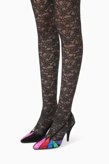 Foliefoliage 90 Slingback Pumps in Suede