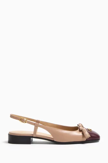 Valet Du Roi Kid Slingback Pumps in Leathers