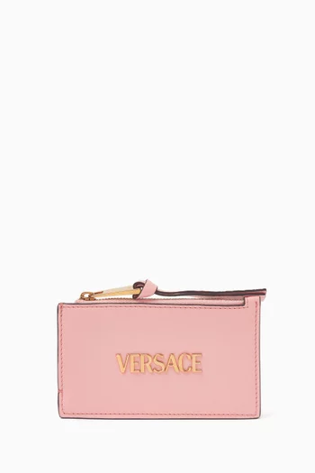 Tag Zip Card Holder in Leather