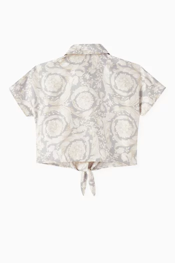 Cropped Shirt in Silk