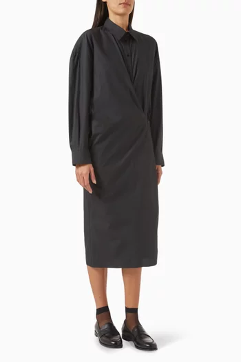 Twisted Midi Dress in Silk Blend