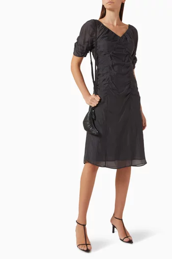 Parachute Midi Dress in Silk-chiffon