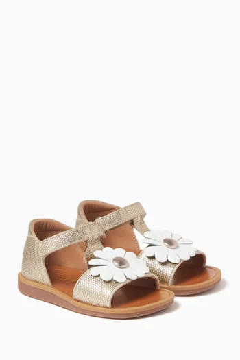 Daisy Poppy Sandals in Leather