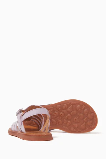 Plagette Sandals in Patent Leather