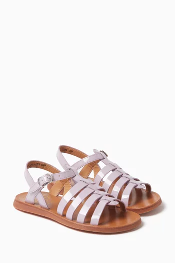 Plagette Sandals in Patent Leather