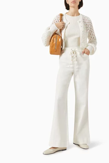 Tori Blouson Cardigan in Crochet