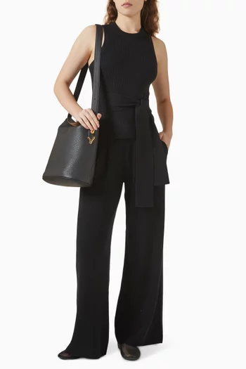Racer Tie Neck Top in Rayon-blend
