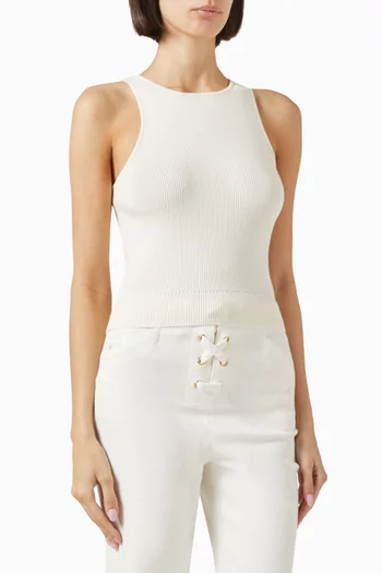 Avery Racer Tank Top in Rayon-blend