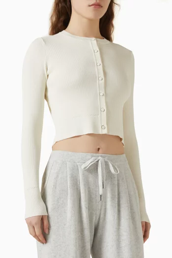 Zoe Classic Cropped Cardigan in Knit
