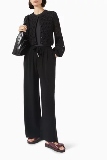 Tori Blouson Cardigan in Crochet