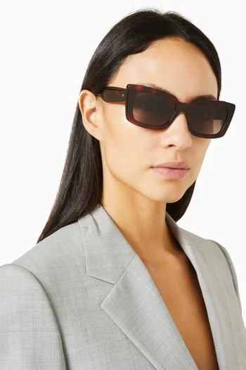 نظارة شمسية كايلين بإطار مستطيل أسيتات