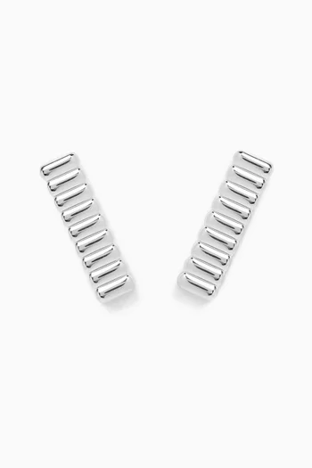 Stud Earrings Quatre Grosgrain Earrings in 18kt White Gold