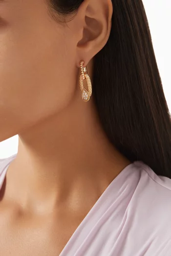 Serpent Bohème Diamond Earrings in 18kt Yellow Gold
