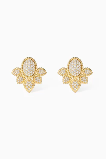 Serpent Bohème Diamond Stud Earrings in 18kt Yellow Gold