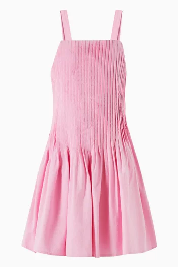 Pintucked Flared Dress