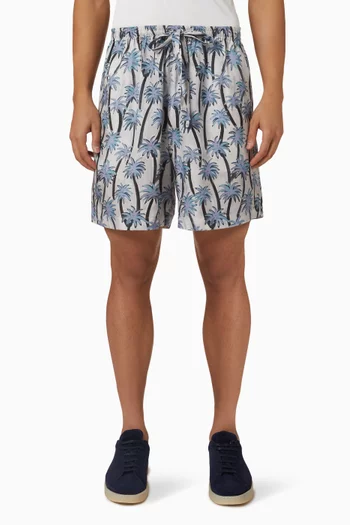 Exclusive Paradise Palm Shorts in Silk-blend