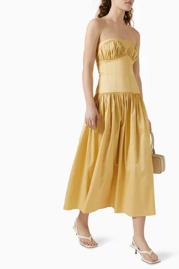 Lauryn Maxi Dress in Stretch-cotton