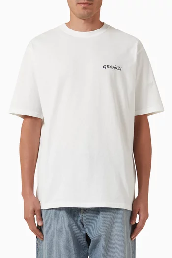 تي شيرت بطبعة Geared Up قطن جيرسيه