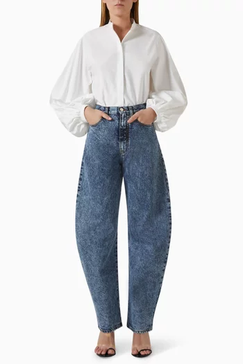 Round High-rise Jeans