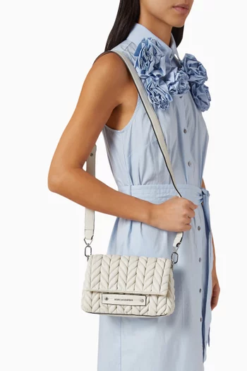 K/Weave Crossbody Bag in Leather