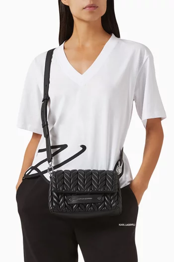 K/Weave Crossbody Bag in Leather