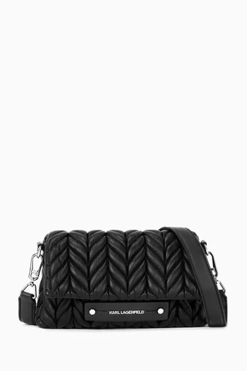 K/Weave Crossbody Bag in Leather