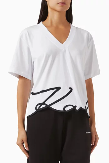 Signature-hem T-shirt in Organic Cotton