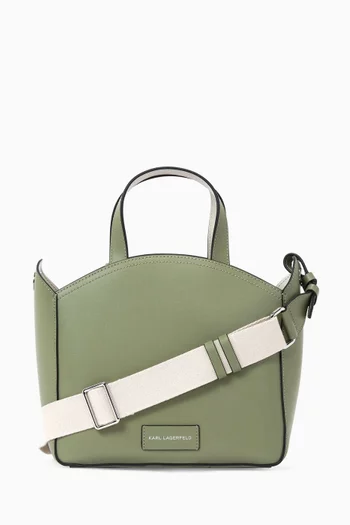 K/Circle Small Tote Bag in Leather