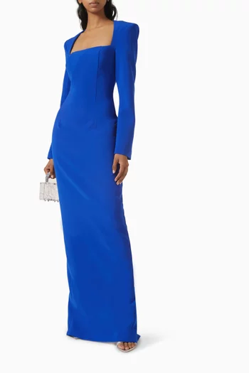 Funnel Neck Dress in Crepe
