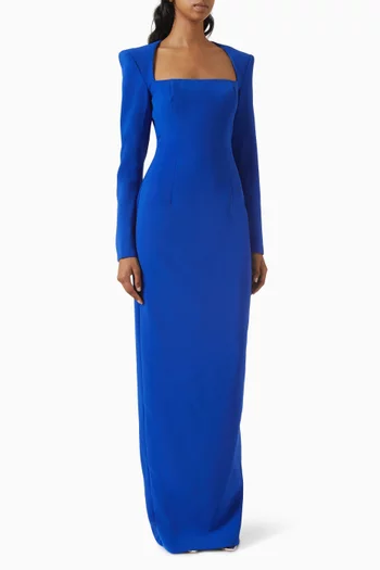 Funnel Neck Dress in Crepe