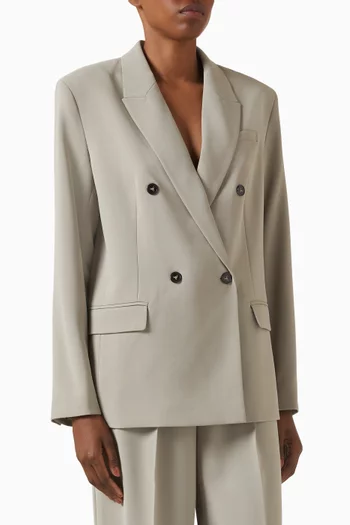 Straight-fit Blazer in Crepe