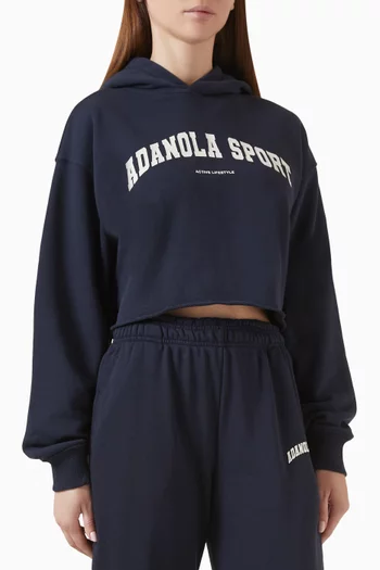 AS Raw-hem Crop Hoodie in Organic Cotton