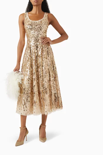 Marquet Sequin-embellished Ballerina Dress