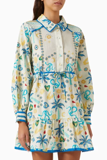 Savannah Charms Mini Dress in Cotton-blend