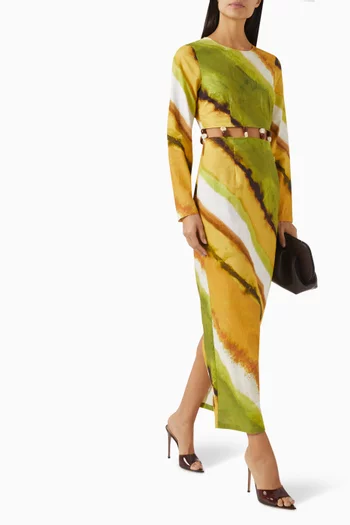 Ombre Alba Maxi Dress in Cotton-blend