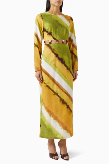 Ombre Alba Maxi Dress in Cotton-blend