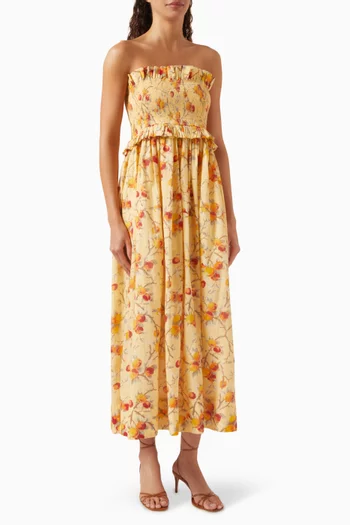 Coby Floral Dress in Cotton Blend