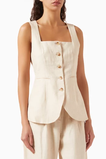 Lucille Gilet in Linen